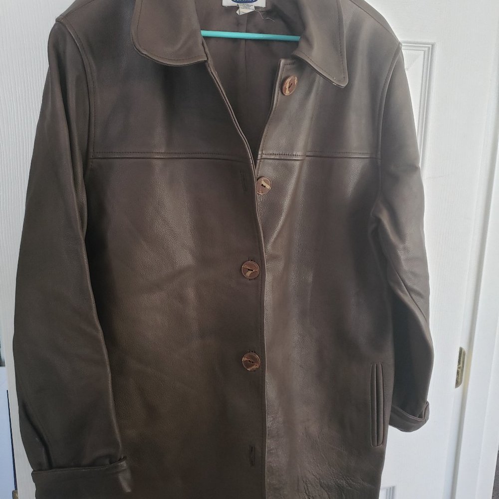 Wilsons Vintage 1990's Brown Leather Jacket
